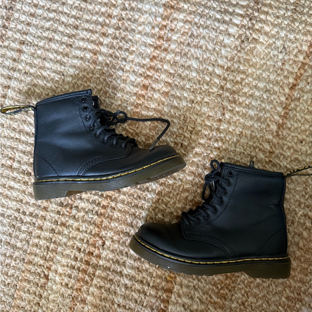 Dr. Martens Black Kids Boots